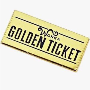 Wonka Golden Ticket Pin